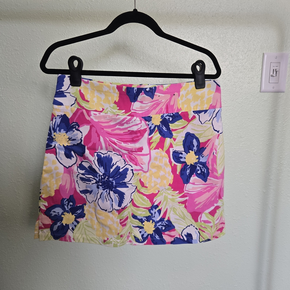 Rafaella Tropical Floral Skort in Pink and Blue - Picture 2 of 5